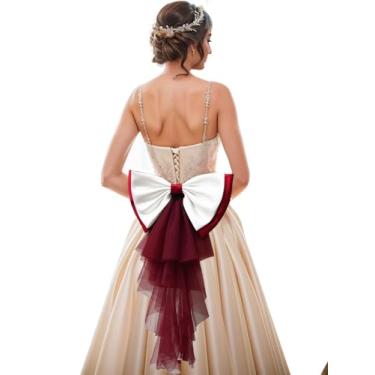 Imagem de Unykaflor Laço destacável para vestido, vestido de casamento, laço e acessório para vestido de formatura, cinto de noiva