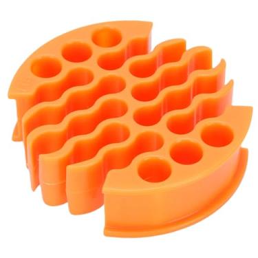 Imagem de Aramox Organizador de Cabos de Rede, Ferramenta de Gerenciamento de Cabos de PC de 30 Furos Com Design de Bordas Brilhantes para Fios Blindados CAT 5 CAT 5E 6 (ORANGE)