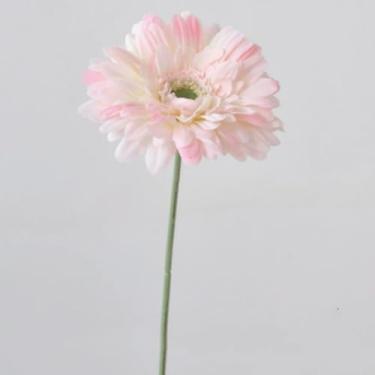 Imagem de 6 peças de flores artificiais, crisântemo vento sol flores artificiais margaridas artificiais, resistentes a UV ao ar livre com hastes para buquês de casamento, decoração de casa ou centros de mesa de