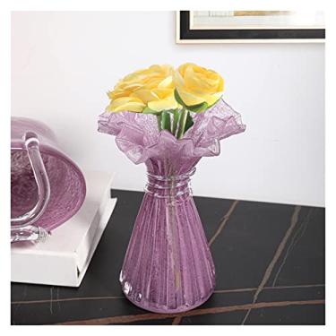 Imagem de Bolsa criativa moderna, vaso de vidro, decoração de sala de estar, arranjo de flores, luz de cristal, vaso hidropônico, peças centrais de decoração de casa (pequeno)