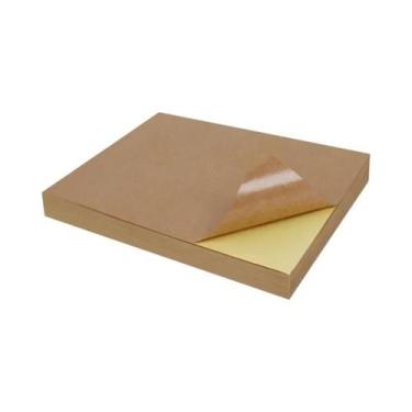 Imagem de Papel Adesivo Kraft Marrom Claro E Escuro A4 A5 20 50 100PCS Para Impr