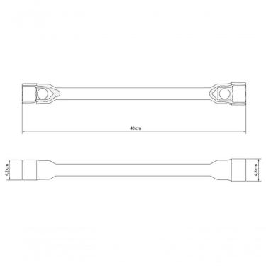 Imagem de Chave De Roda Tramontina 27x32 Mm Master Aço Cromado Com Furo Para Manípulo E Corpo Forjado