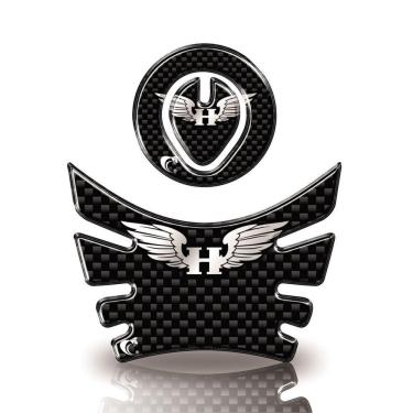 Imagem de Kit Adesivo Protetor De Tanque Moto Bros Honda Ano Até 2015 Cores E Modelos Honda Asas Fosco