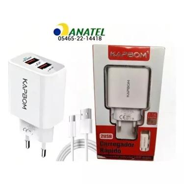 Imagem de Carregador turbo 5.1a com 2 entradas completo Kabbom