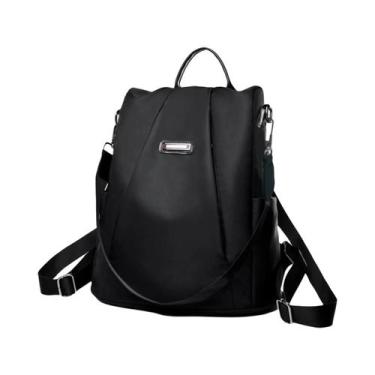 Imagem de Nova moda feminina multifuncional mochila cor sólida destacável casual