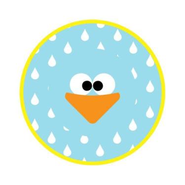 Imagem de Painel de Lona Redondo Popó Com Pintinhas - Fabrika de Festa, 200x200c