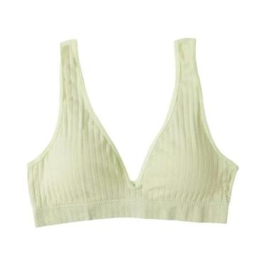 Imagem de Sutiã Esportivo Feminino Sem Costura Com Decote V Profundo, Sem Aro, S