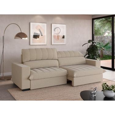 Imagem de Sofá com Molas Ensacadas Retrátil e Reclinável Strike 2,80m Linhosoft com Carregador USB - NETSOFAS