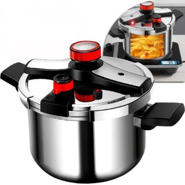 Imagem de Panela De Pressão De Aço Inox Indução E Gás Antiaderente Fechamento Ex