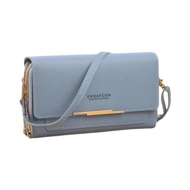 Imagem de Carteira De Ombro Multifuncional Coreana Feminina, Clutch De Comprimen