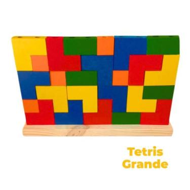 Imagem de Blocos De Encaixes Vertical Tetris Grande - Raciocínio Educativo 25 pe