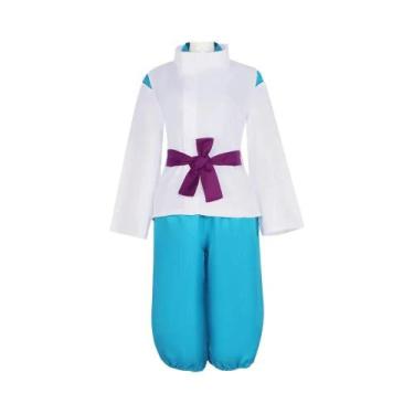 Imagem de Kimono Branco E Vermelho De Dragão: Fantasia De Cosplay Do Anime a Via