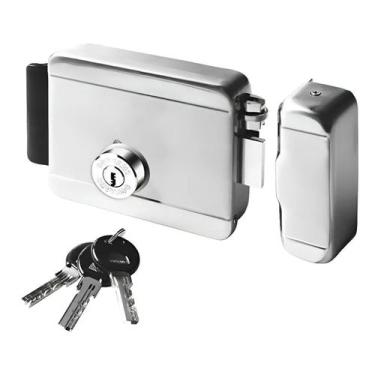 Imagem de Fechadura Elétrica 12V Soprano Inox com Cilindro Ajustável para Fechad