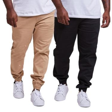 Imagem de KIT 2 CALÇA JOGGER PLUS SIZE MASCULINA PUNHO-Masculino