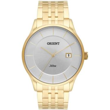 Imagem de Relógio orient masculino slim dourado mgss1127 s1kx