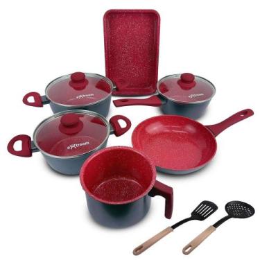 Imagem de Jogo de Panelas Revestimento Ceramica Indução 8 peças Extream Atami Re