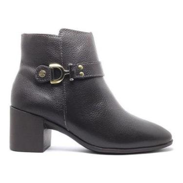 Imagem de Bota Feminina Cano Curto Bottero Couro Salto Grosso 347801-Feminino