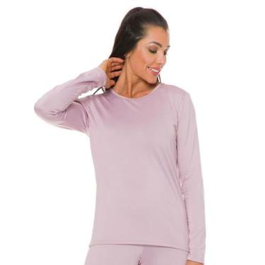 Imagem de Blusa Térmica Feminina Estilo do Corpo Rosa Claro, Rosa claro, G