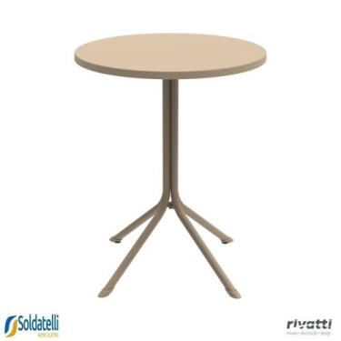 Imagem de Mesa Redonda Centro Outdoor Gávea Fendi e Preto 60x75cm - Rivatti, Fen