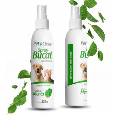 Imagem de Spray Bucal Mau Hálito Pets Cães e Gatos Sabor Menta - Pet Clean