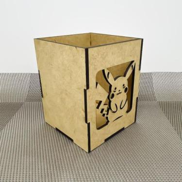 Imagem de Kit 10 Porta Lápis Picachu MDF Lembrancinha Festa Infantil - Ponci