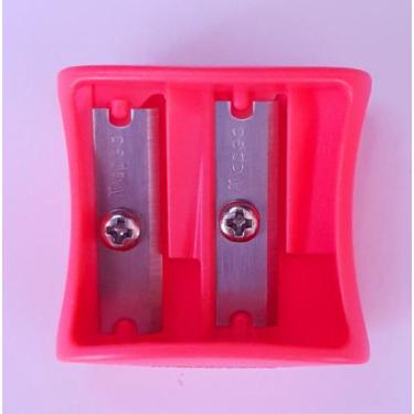 Imagem de Apontador Escolar Sem Depósito Vivo 2 Furos Tubo X - Maped, VERMELHO