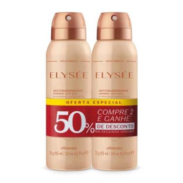 Imagem de Kit Desodorante Antitranspirante Aerossol Elysée 2x75g/125ml - Corpo e