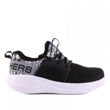 Imagem de Tênis Infantil Go Run Fast Skechers 319051, Preto, 33