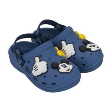 Imagem de Sandália Bebê Babuche Personagem Disney Menino Grendene Kids Azul / Az