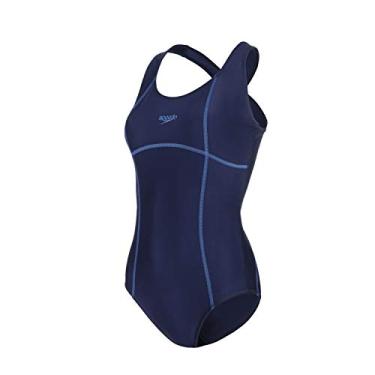 Imagem de Maiô Para Gestantes, Speedo, Cozy, Material Elástico com Costas Cross, tamanho 44 - Azul