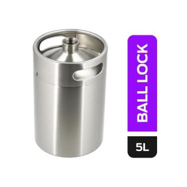 Imagem de Barril 5 litros ball lock growler inox 304 passivado - Antonow