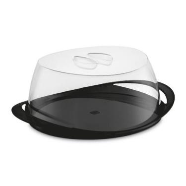 Imagem de Porta bolo grande cores com tampa transparente uz - UZ UD, PRETO