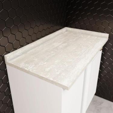 Imagem de Tampo para Balcão Canto Reto 100% MDF Americana Calcare Cinza - Henn
