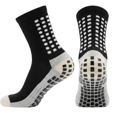 Imagem de Meia Antiderrapante Futebol Treino Esportiva - ProSocks, Preto, Único