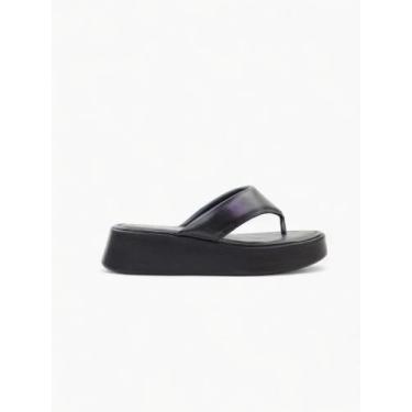 Imagem de Sandália Chinelo Plataforma Preto - Daflon, 35