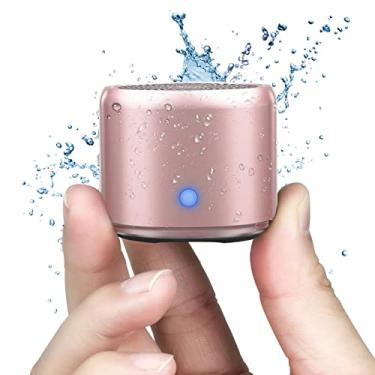 Imagem de Mini alto-falante portátil EWA A106 Bluetooth, graves aprimorados e som de alta definição, design portátil, para iPhone, iPad, Nexus, laptops e muito mais (Rosegold)