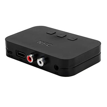 Imagem de Receptor Bluetooth, recarregável Bluetooth 5.0 Auto On Off Suporte NFC Adaptador Bluetooth USB de controle remoto com porta AUX A2DP de 3,5 mm para alto-falante do carro