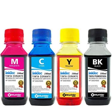 Imagem de Tinta Inktec para Recarga de Cartucho de Impressora Hp (4x100ml)