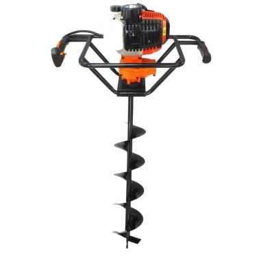Imagem de Perfurador de Solo Profissional Vulcan VPS520 á Gasolina 2T 52cc 2,5hp com Broca 80x10cm Ideal Para Colocações de Mourões, Cercas, Palanques e Estacas