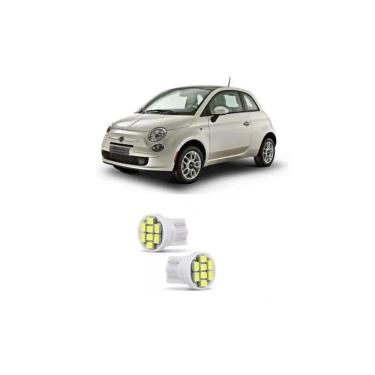 Imagem de Kit Fiat 500 Lampada Led Pingo Lanterna Super Branca