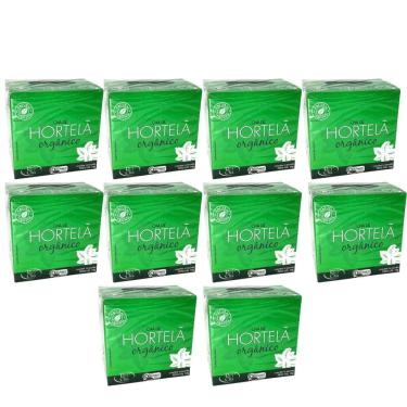 Imagem de Hortelã Chá Orgânico Kit 10cx (100 Sachês) Campo Verde