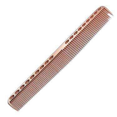 Imagem de Dayline Pente de metal pentes de corte de cabelo de alumínio pentes de cabeleireiro pentes de barbeiro para homens mulheres penteados para penteados (Rosa ouro)