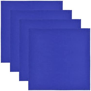 Imagem de Pano de limpeza de microfibra Wisdompro para lentes de câmera, vidro, lentes, telefone, iPhone, iPad, tablet, laptop, TV LCD, tela de computador, monitor e outras superfícies delicadas, Extra Large Blue