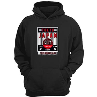 Imagem de Casaco moletom tokyo japão city kyoto osaka life style swag Cor:Preto;Gênero:Unissex;Tamanho:GG