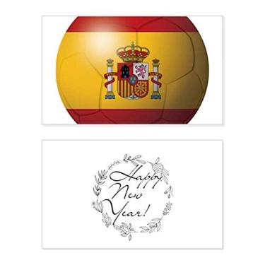 Imagem de Bandeira Nacional Espanha Futebol Futebol Ano Novo Festival Cartão Bless Mensagem Presente