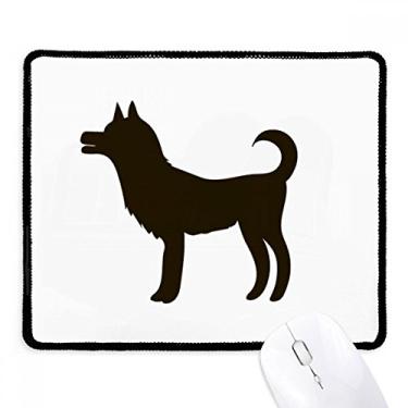 Imagem de Mousepad de borracha para jogos com bordas costuradas para cães pretos