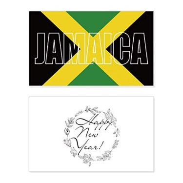 Imagem de Jamaica Nome da bandeira do país Ano Novo Festival Cartão de felicitações Mensagem Abençoada Presente
