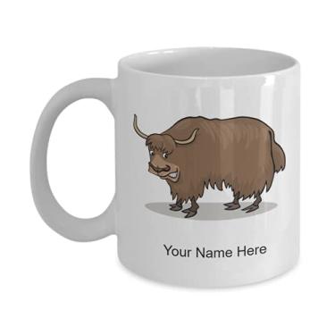 Imagem de Caneca personalizada Yak-bull, xícara de café Yak-bull, ideia de presente Yak-bull, copo personalizado Yak-bull - caneca de café de 325 ml