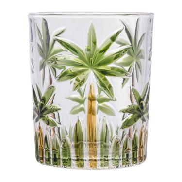 Imagem de Jogo Copo Baixo Cristal Palm Tree Handpaint 340ml 6un Wolff