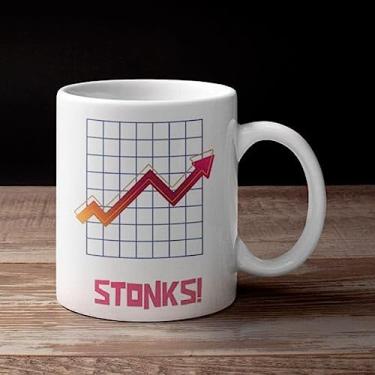 Imagem de Caneca Meme Stonks